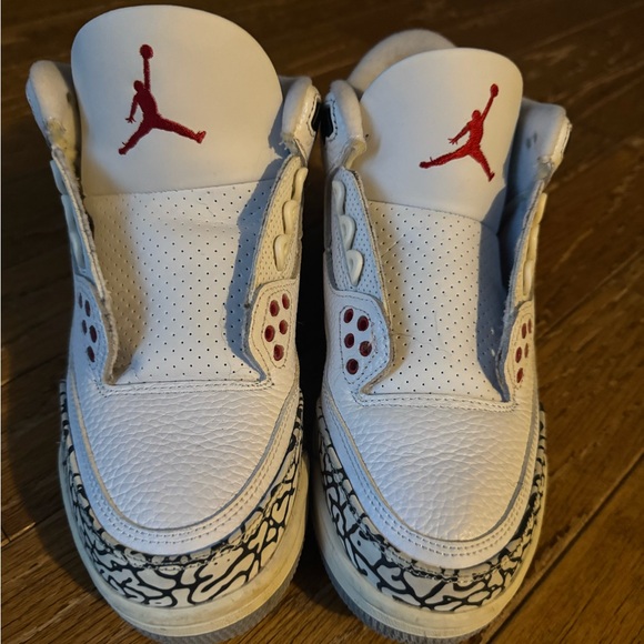 Jordan Kids Sneakers White and Red - Picture 1 of 7